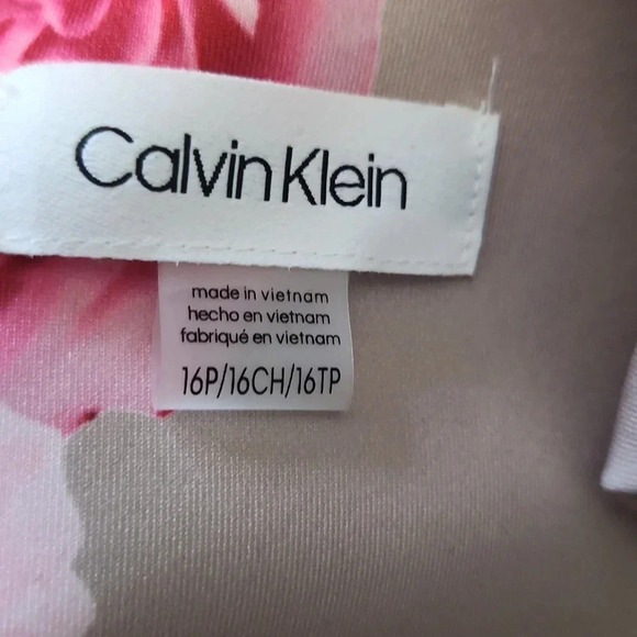 Calvin Klein Tan & Pink Floral Dress - Picture 12 of 14